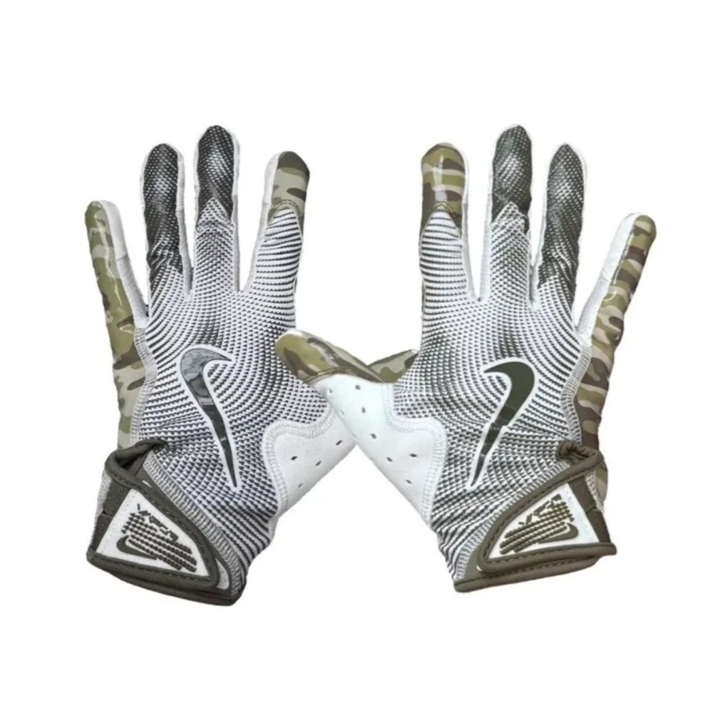 Nike Vapor Jet Football Gloves Camo White Green HQ1120 4X Mens Adult